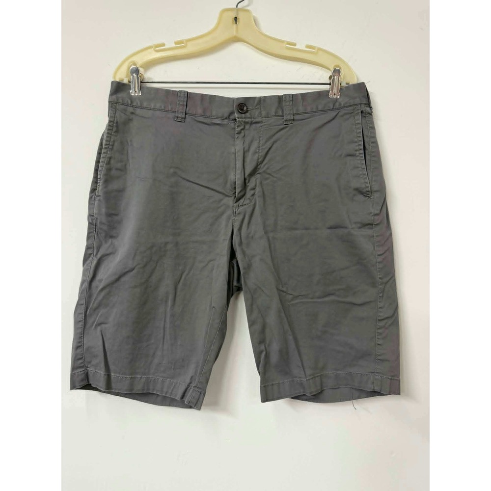 J.Crew Mens Size 34 Waist 10.5 Inseam Gray Stretch Chino Shorts Charcoal